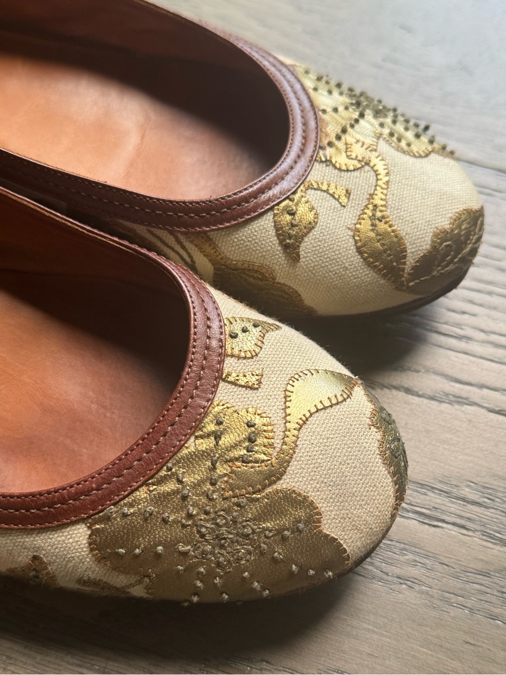 Vintage Archival Dries Van Noten Brocade Floral Flats- size 9 🖤🌲 - Picture 3 of 11